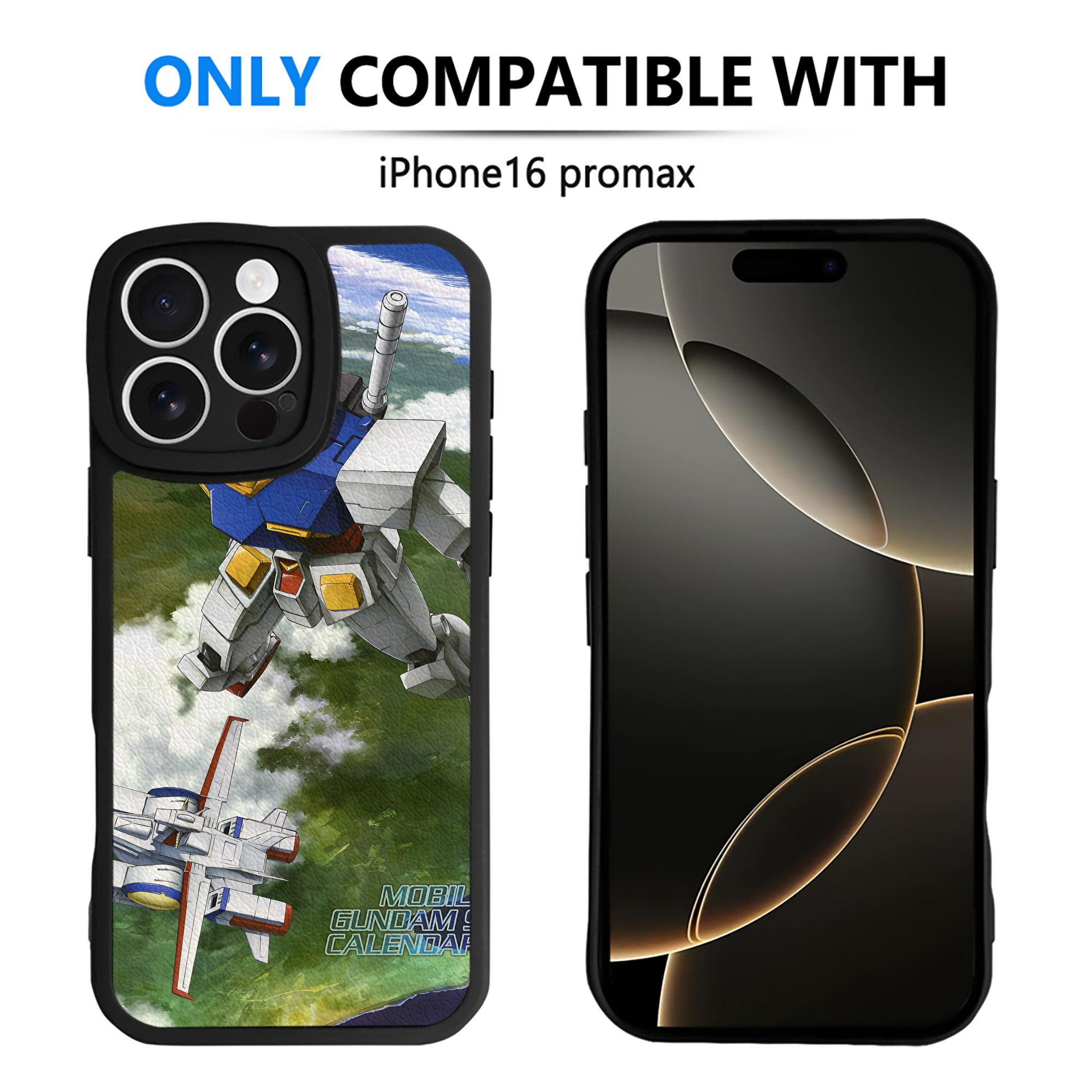 （画像用） 機動戦士ガンダム Mobile Suit Gundam 【iPhone 16シリーズ対応】シリコンスマホケース（レザー調） 材質：シリコン